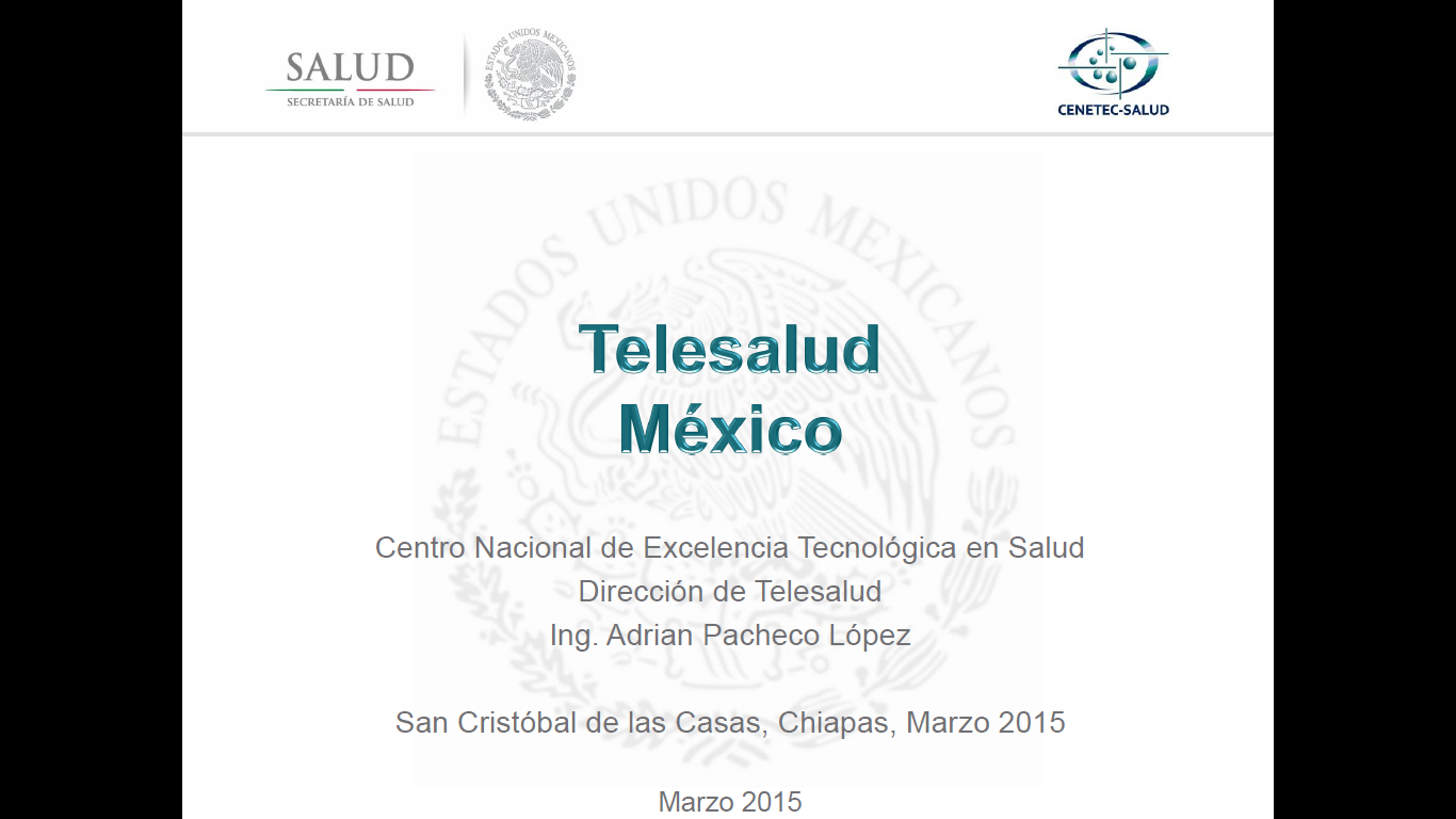 Estado de la telesalud en México 2015_1er período